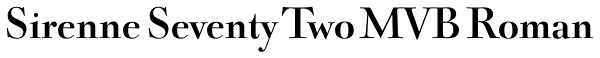 Sirenne Seventy Two MVB Roman Font