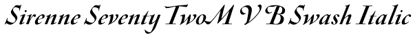 Sirenne Seventy Two MVB Swash Italic Font
