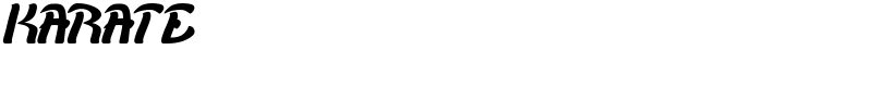 KARATE Font