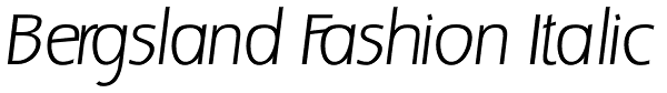 Bergsland Fashion Italic Font