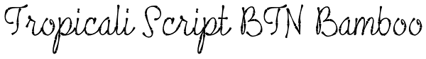Tropicali Script BTN Bamboo Font