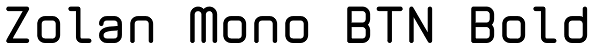 Zolan Mono BTN Bold Font