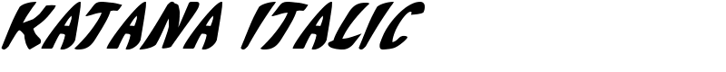 Katana Italic Font