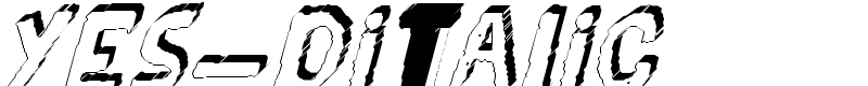 YES_3Ditalic Font
