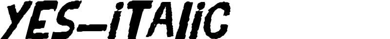 YES_italic Font