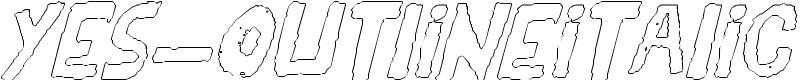 YES_outlineitalic Font