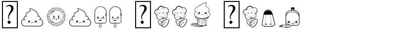 Kawaii Food Font Font