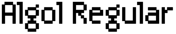 Algol Regular Font