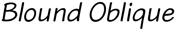Blound Oblique Font