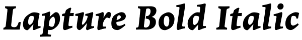 Lapture Bold Italic Font