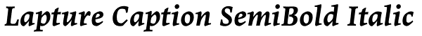 Lapture Caption SemiBold Italic Font