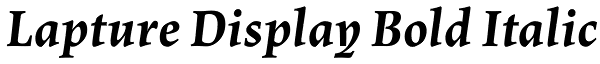Lapture Display Bold Italic Font