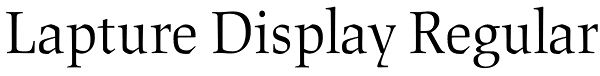 Lapture Display Regular Font