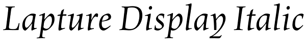 Lapture Display Italic Font