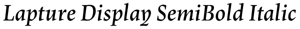 Lapture Display SemiBold Italic Font