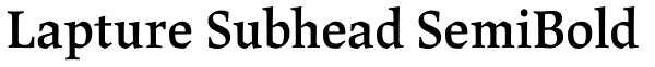 Lapture Subhead SemiBold Font