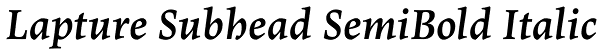 Lapture Subhead SemiBold Italic Font