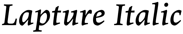 Lapture Italic Font