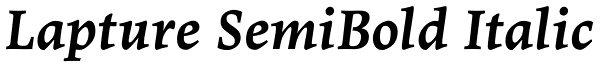 Lapture SemiBold Italic Font
