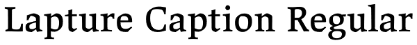 Lapture Caption Regular Font