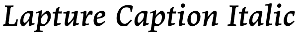 Lapture Caption Italic Font