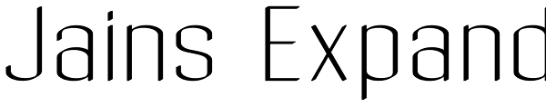 Jains Expand Font