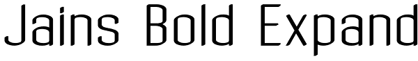 Jains Bold Expand Font