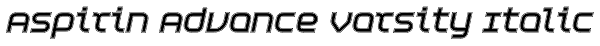 Aspirin Advance Varsity Italic Font