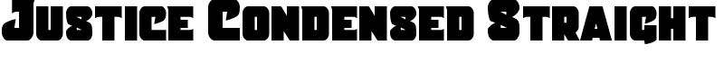 Justice Condensed Straight Font