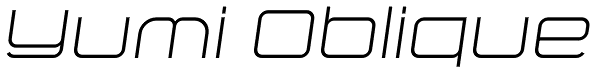 Yumi Oblique Font
