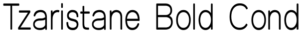 Tzaristane Bold Cond Font