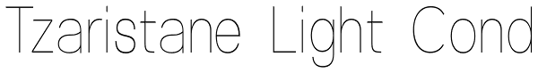 Tzaristane Light Cond Font