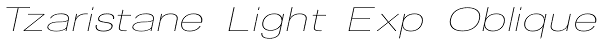 Tzaristane Light Exp Oblique Font