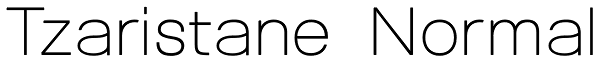Tzaristane Normal Font