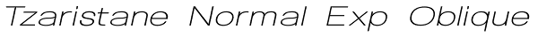Tzaristane Normal Exp Oblique Font