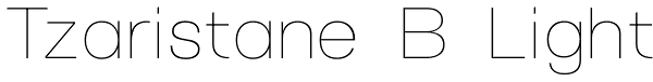 Tzaristane B Light Font