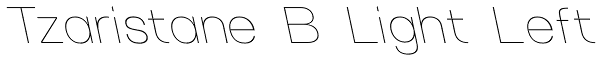 Tzaristane B Light Left Font