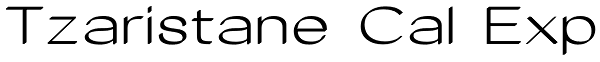 Tzaristane Cal Exp Font