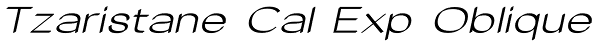 Tzaristane Cal Exp Oblique Font