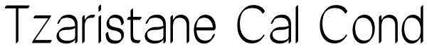Tzaristane Cal Cond Font