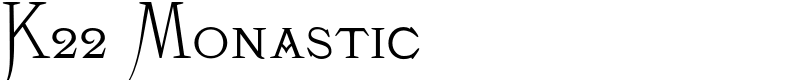 K22 Monastic Font