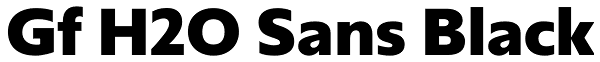 Gf H2O Sans Black Font