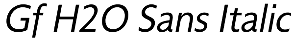 Gf H2O Sans Italic Font