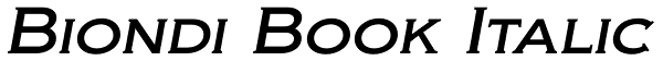 Biondi Book Italic Font