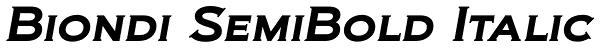Biondi SemiBold Italic Font