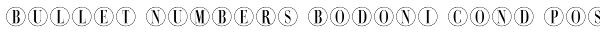 Bullet Numbers Bodoni Cond Pos Font