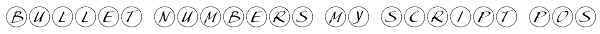 Bullet Numbers My Script Pos Font