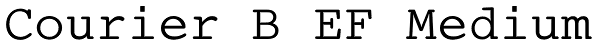 Courier B EF Medium Font