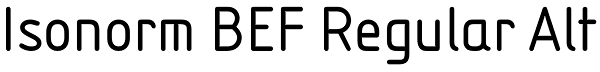 Isonorm BEF Regular Alt Font