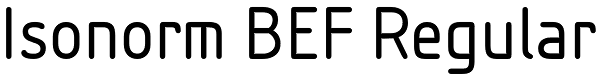 Isonorm BEF Regular Font